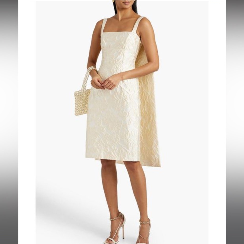 EMILIA WICKSTEAD
Corrie cape-effect brocade dress